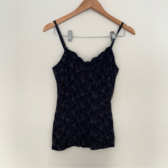FOXY JEANS Black Lace Fitted Tank Top - Picture 3 of 7